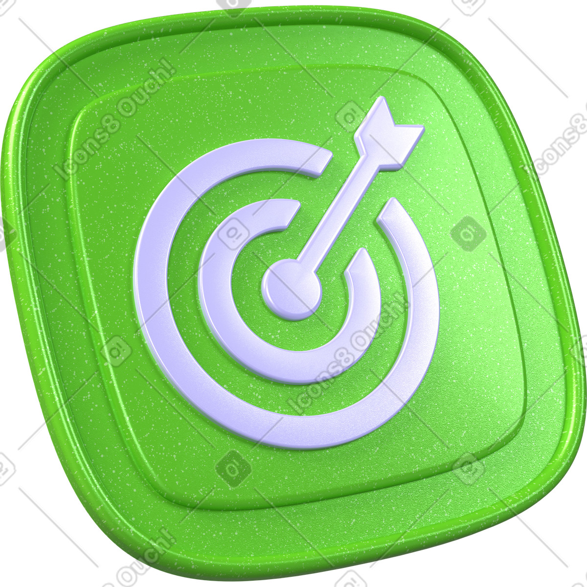 Target achievement bullseye arrow icon illustration for business goal setting clipart graphics