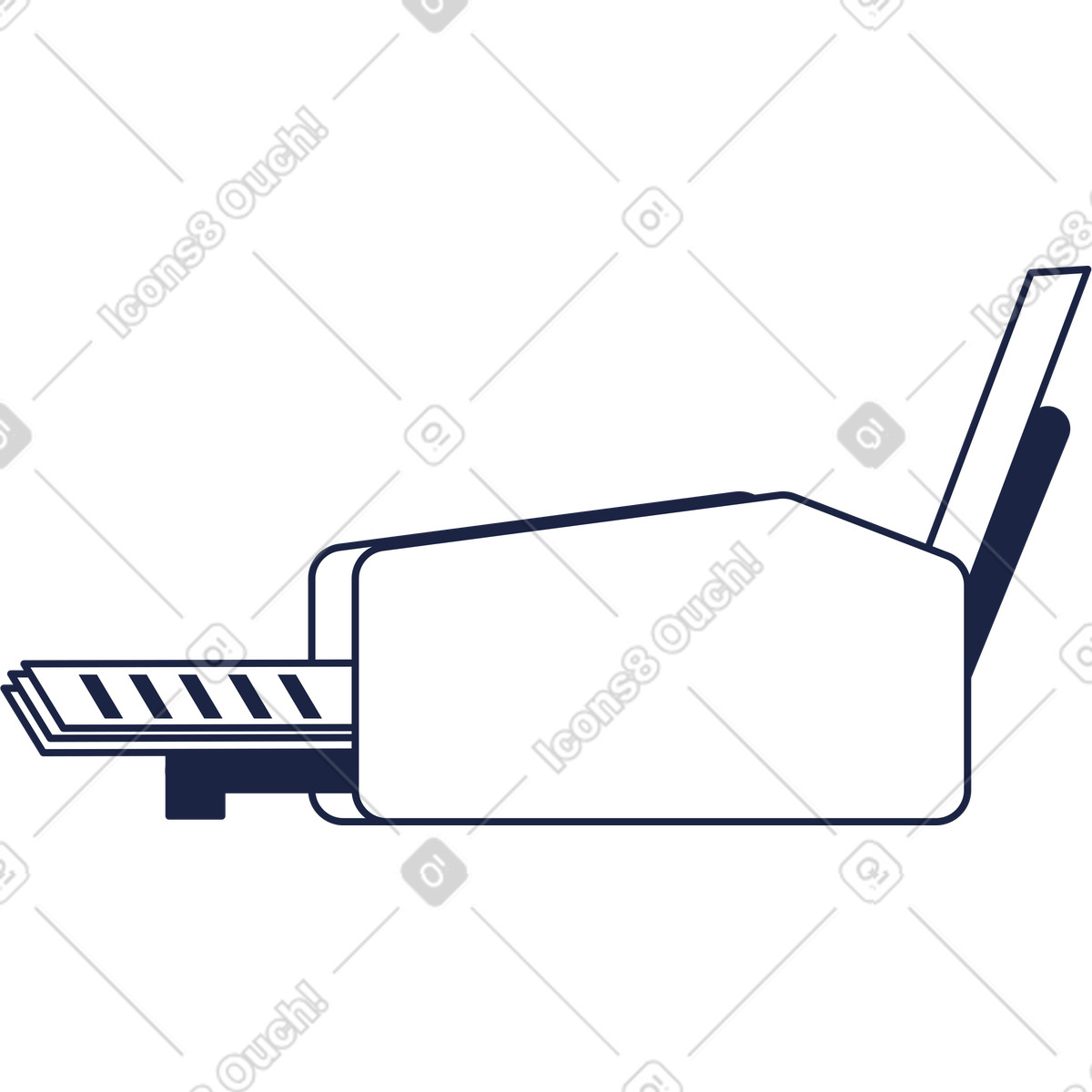 Ilustración Impresora en estilo Urban Line a descargar en PNG y SVG