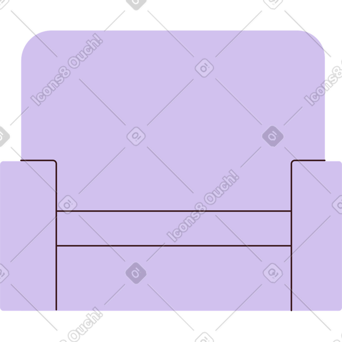 Armchair illustration in Folks style download in PNG, SVG