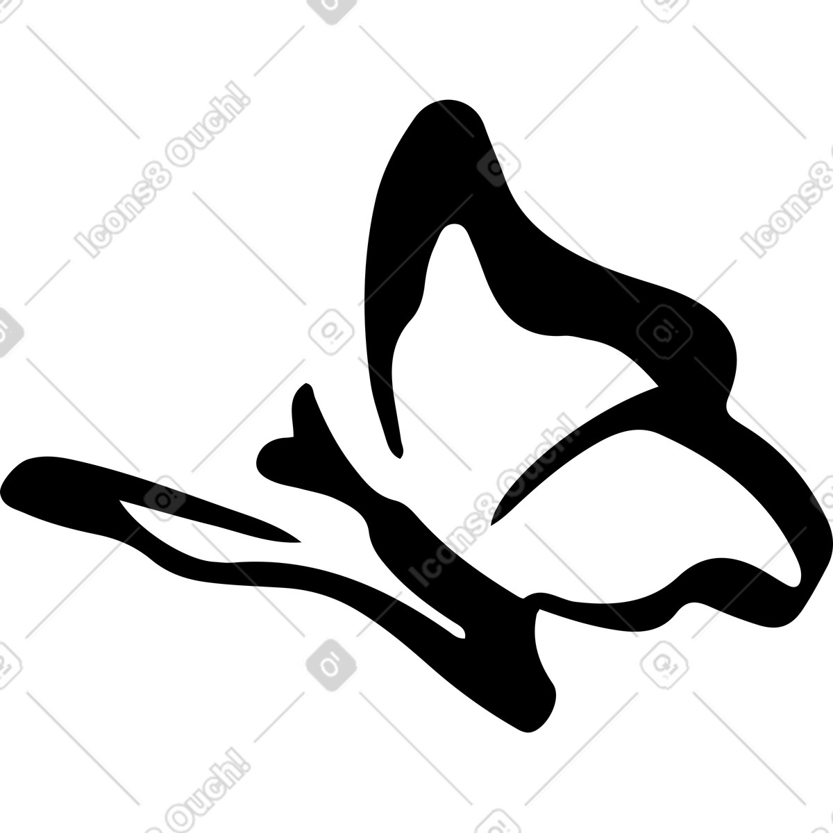 Piccola farfalla illustrazione in stile Line scarica in PNG, SVG