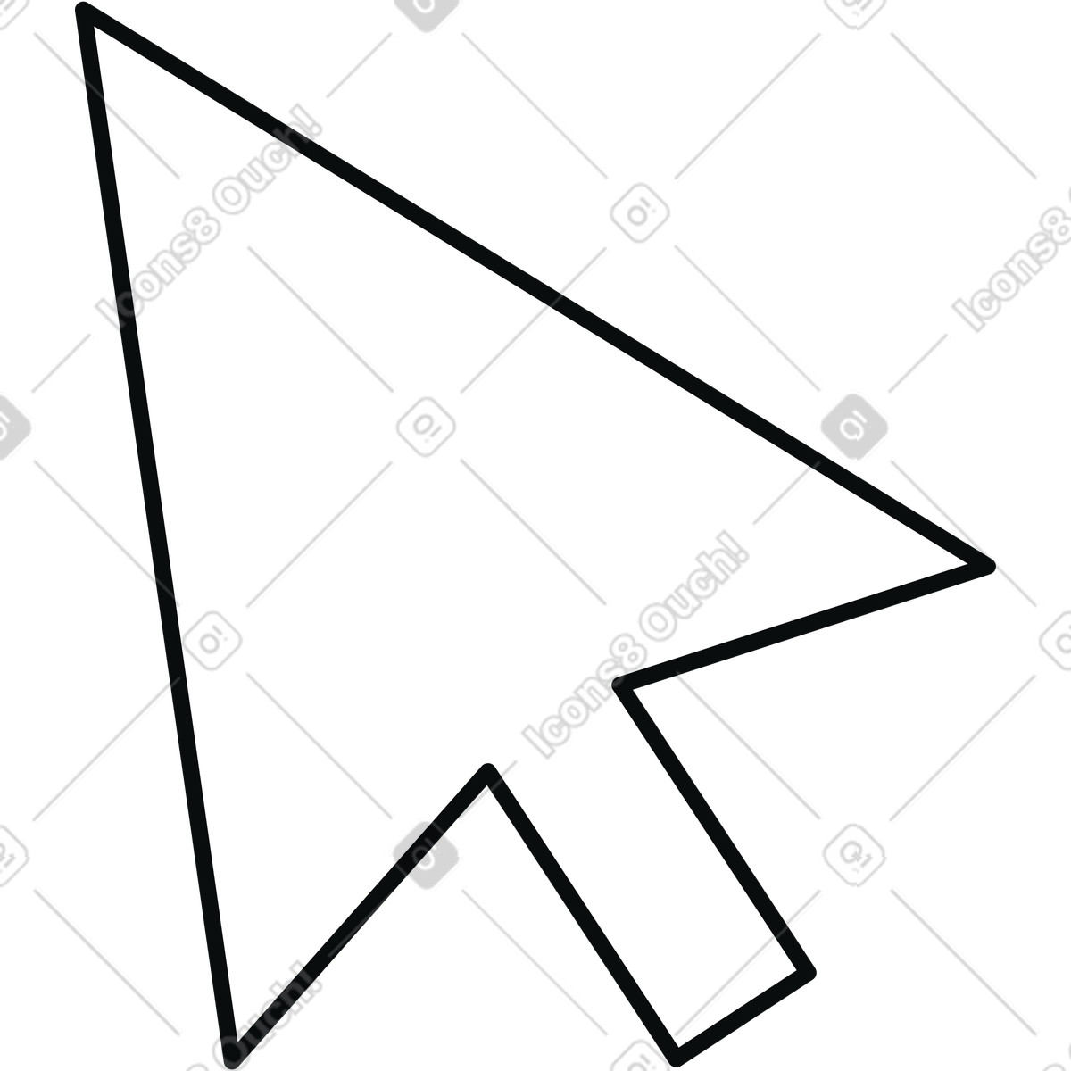 Pointer cursor icon illustration in PNG, SVG