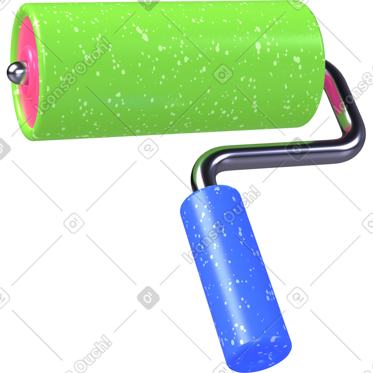Farbige farbrolle, ki-systemanpassung, ki-funktion-Illustration im 3D Boost-Stil als Download in PNG, SVG