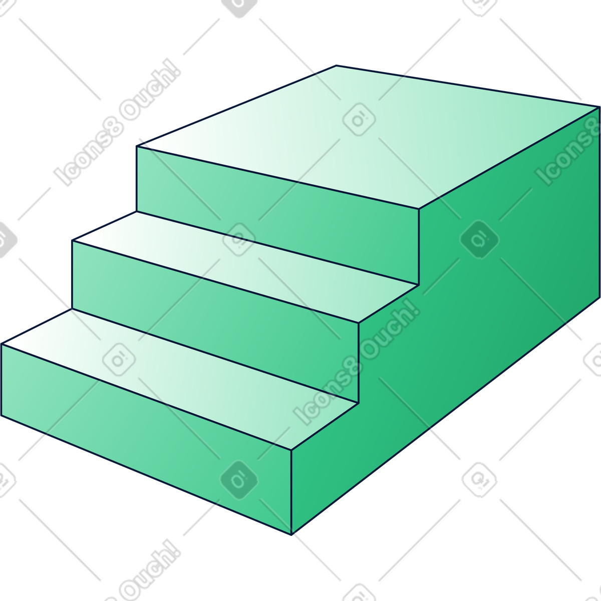 Stairs illustration in PNG, SVG