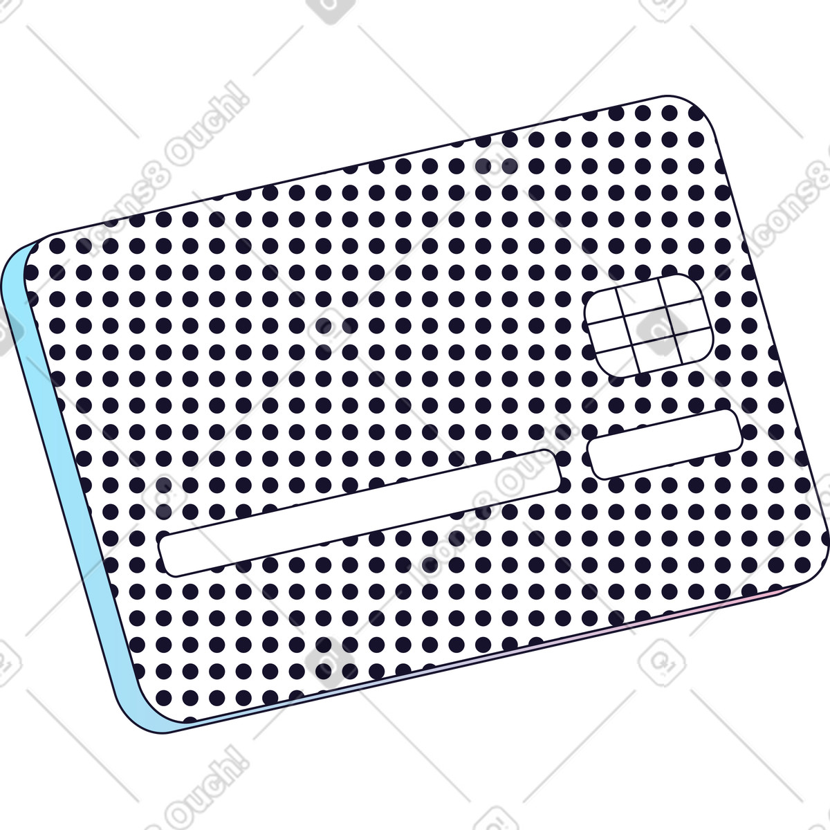 Bank card template illustration in Node style download in PNG, SVG