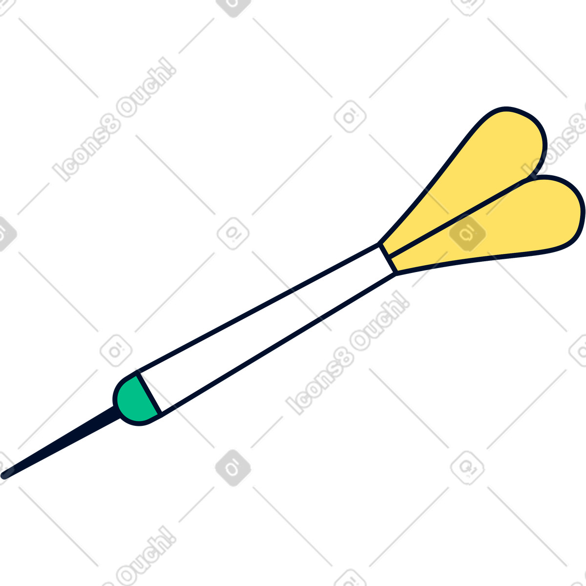 Ilustración Dardo en estilo Teal a descargar en PNG y SVG