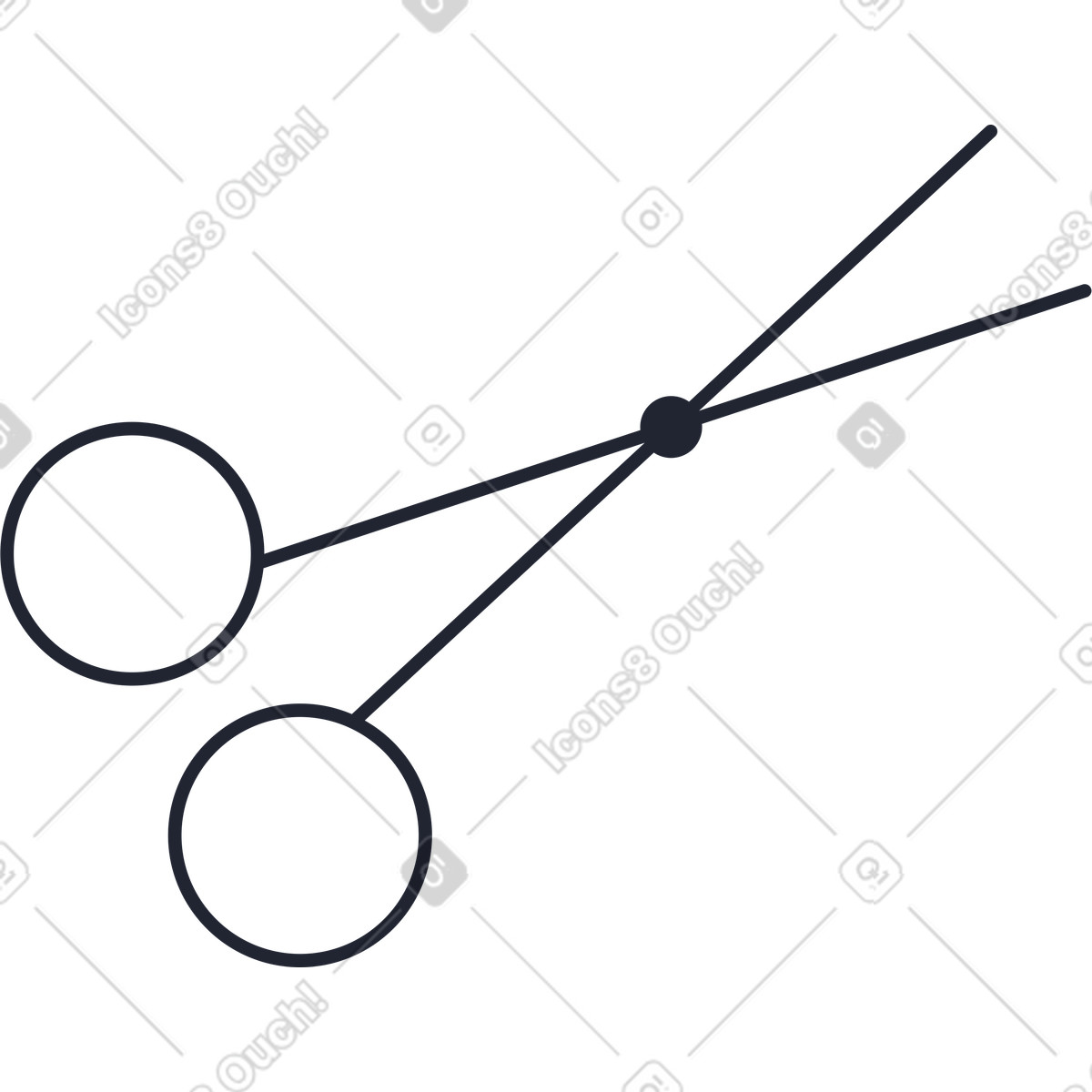 Schere-Illustration im Pablita-Stil als Download in PNG, SVG