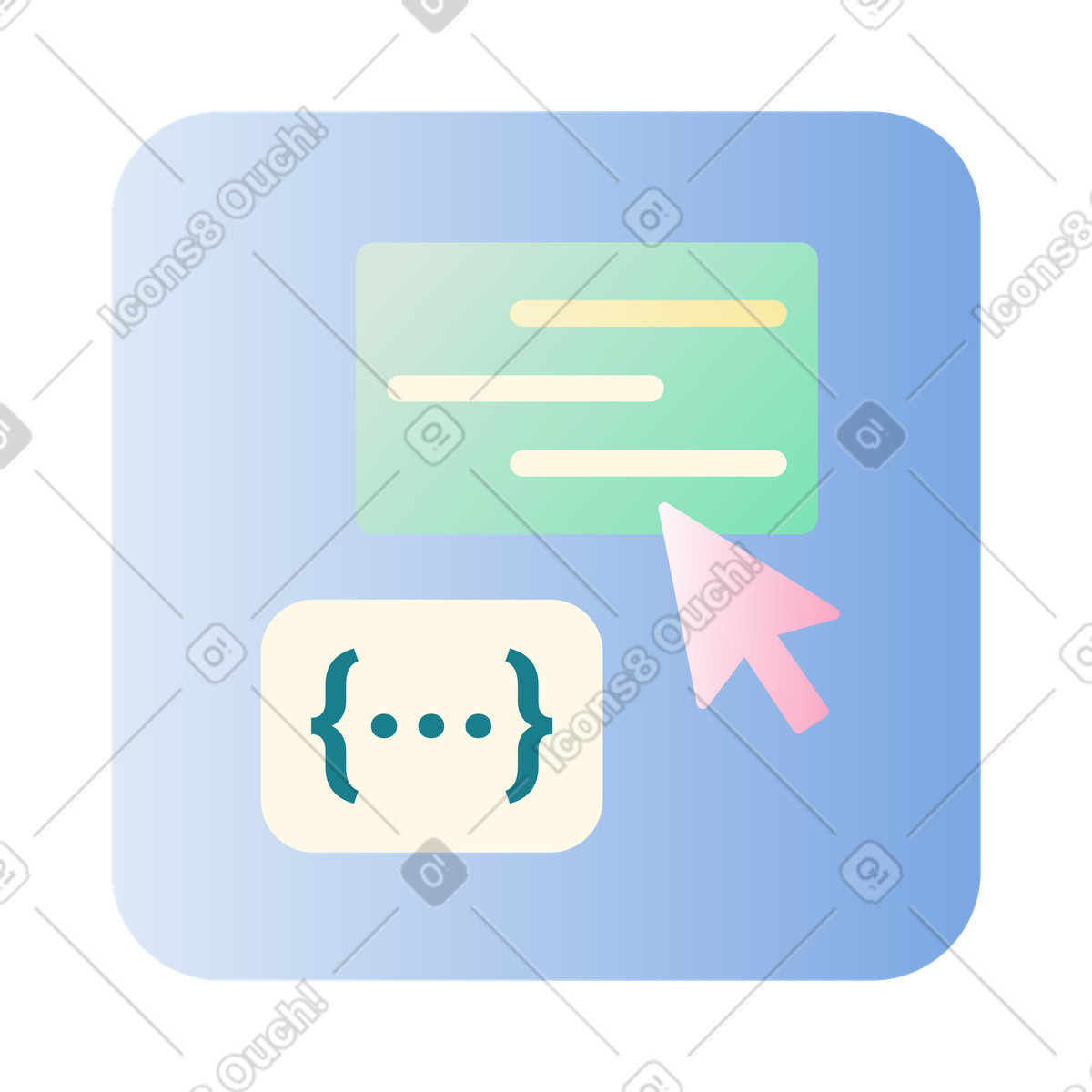 Programming and code editing software illustration in PNG, SVG