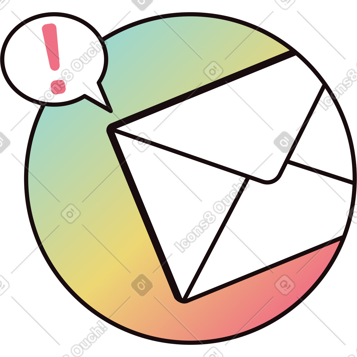Icona della posta illustrazione in stile Delight scarica in PNG, SVG