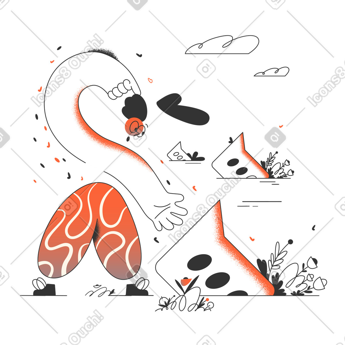 No messages illustration in PNG, SVG