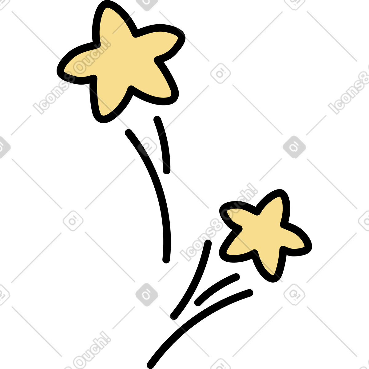 Sterne-Illustration im Notes-Stil als Download in PNG, SVG