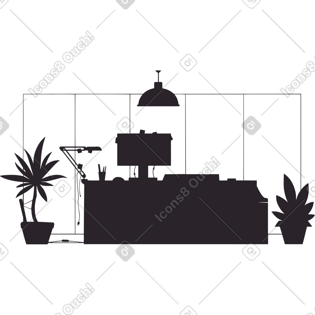 Eastwood スタイルの Background office のイラストをPNG、SVG形式でダウンロード