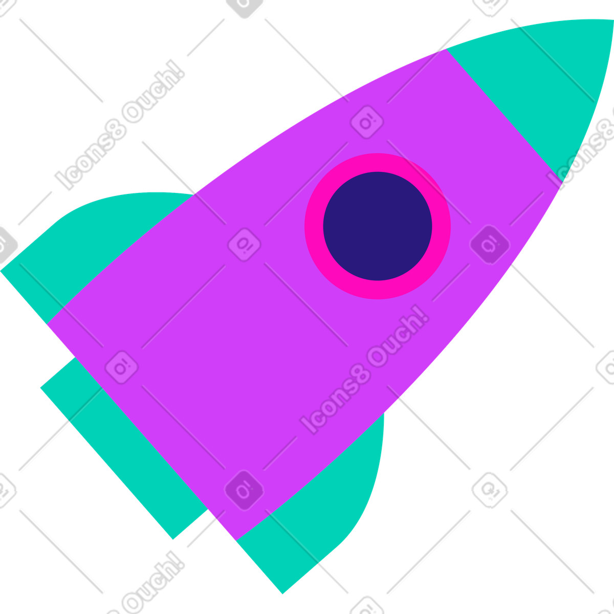 Illustration Fusée dans le style Basic à télécharger aux formats PNG, SVG