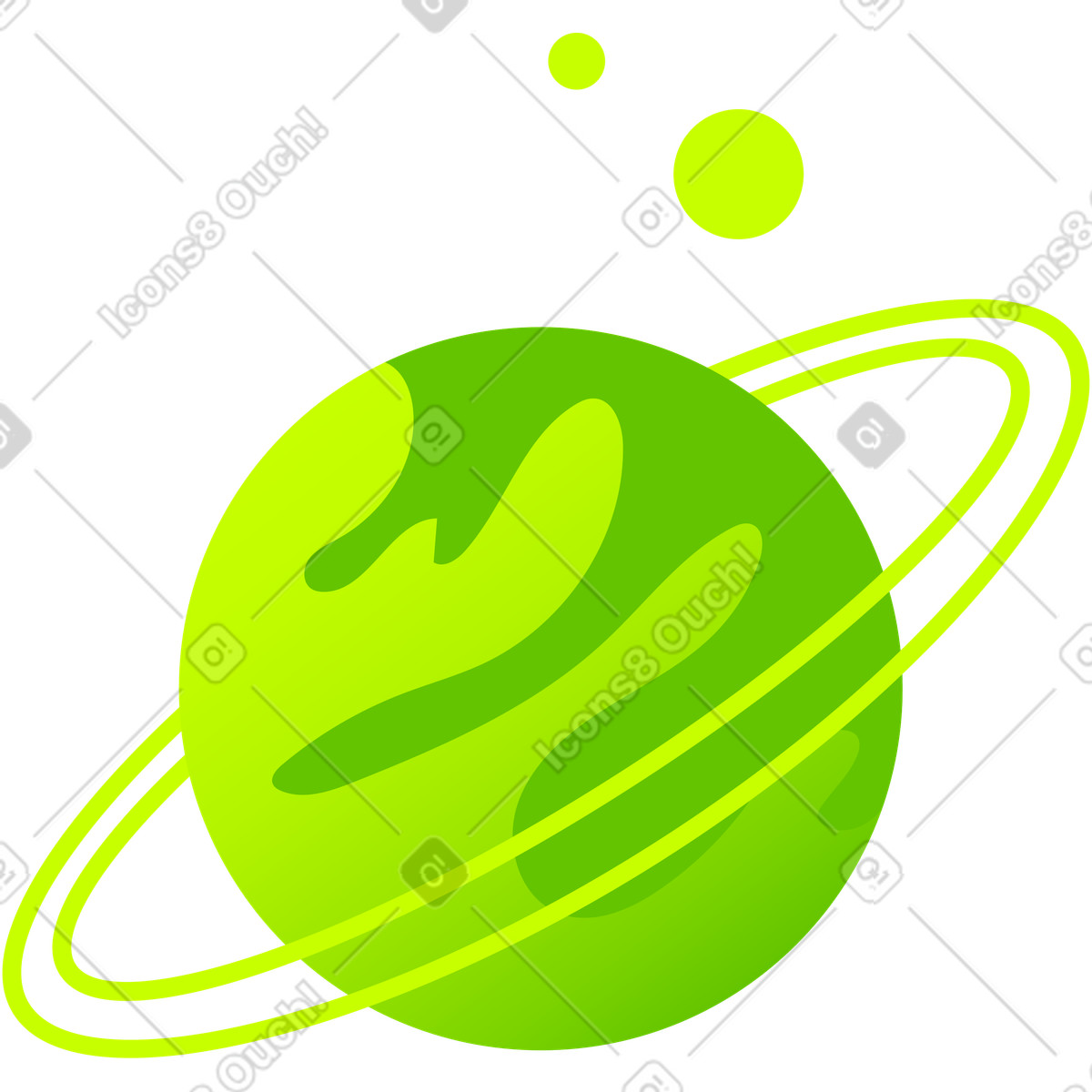 Ilustração de Green round planet with belt em no estilo Space para baixar em PNG, SVG