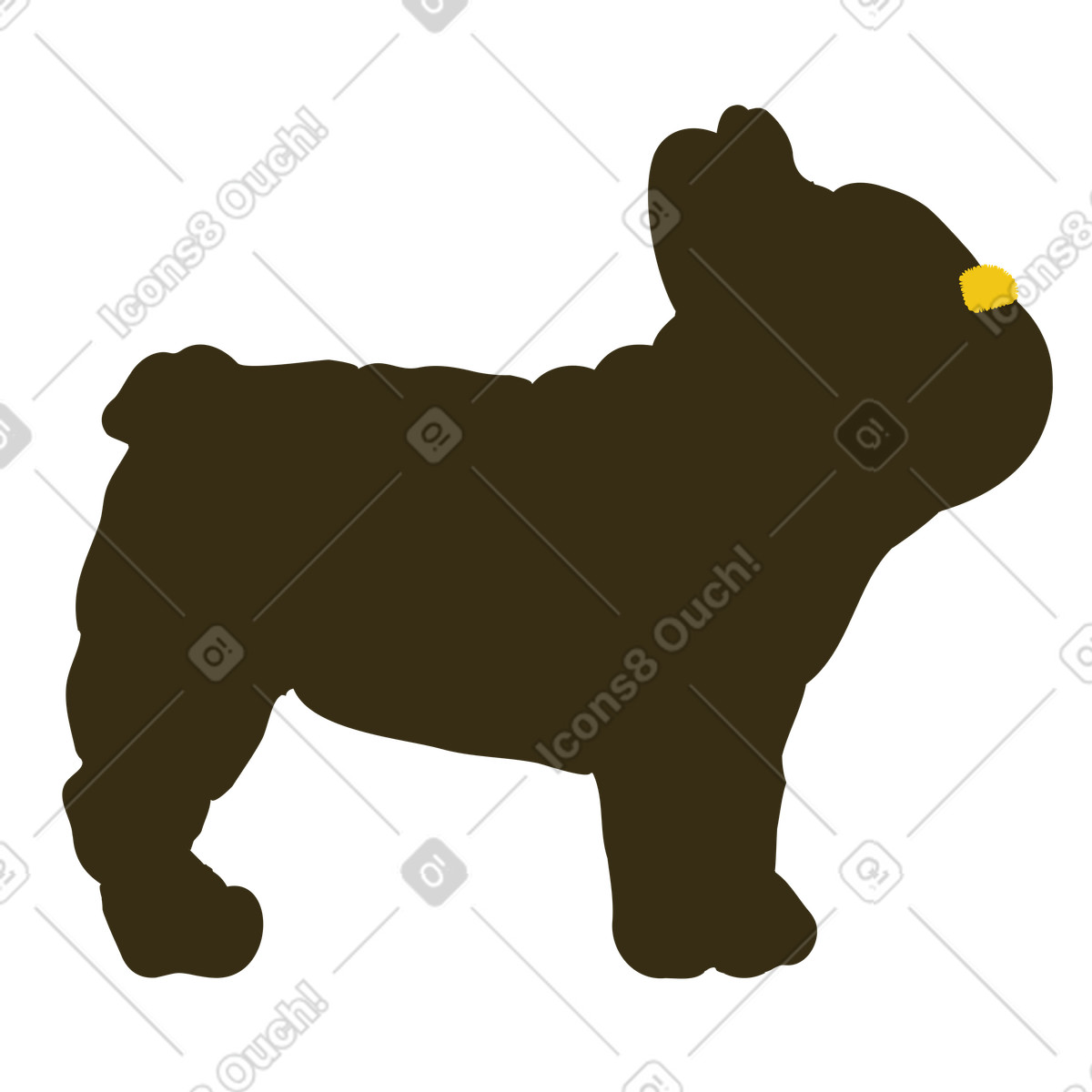 Illustration Chien dans le style Bermuda à télécharger aux formats PNG, SVG