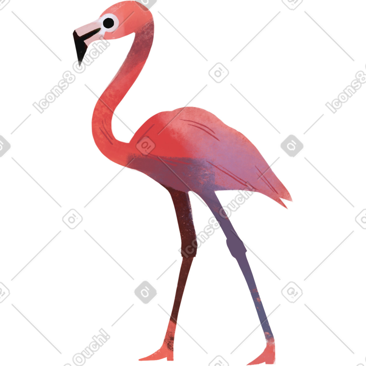 Ilustração de Flamingo em no estilo Fabulous para baixar em PNG, SVG