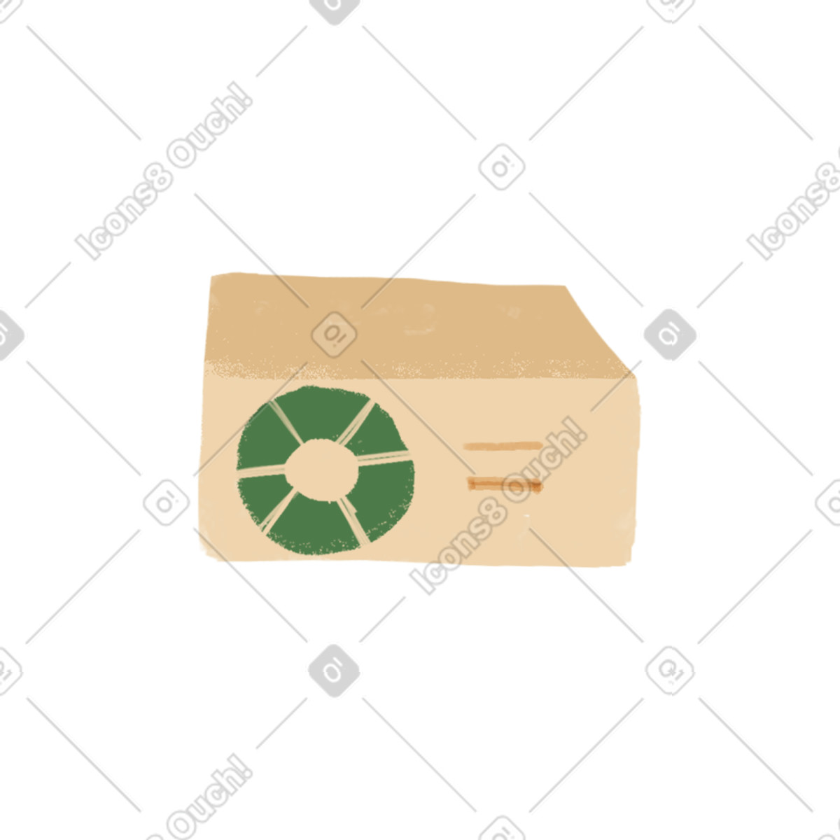 下载 Ikigai 风格的 Medium cardboard box 插画，支持 PNG、SVG 格式