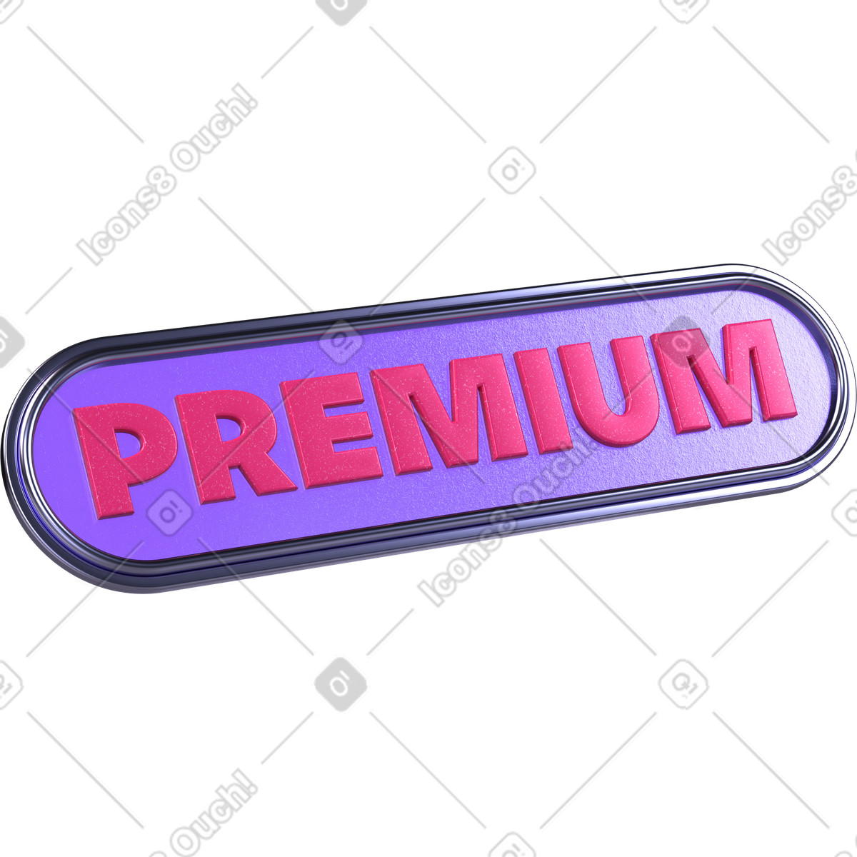 Ilustración Insignia de plan premium, etiqueta precio suscripción, ícono actualización membresía en estilo 3D Boost a descargar en PNG y SVG