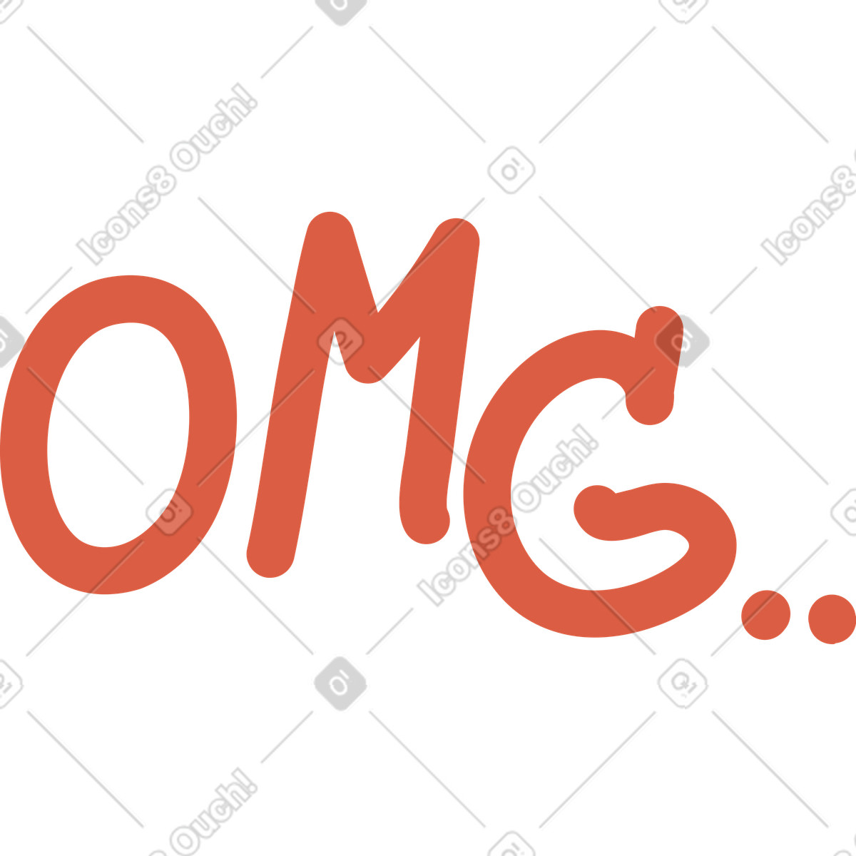 Ilustración Dios mio en estilo Ginger Cat a descargar en PNG y SVG