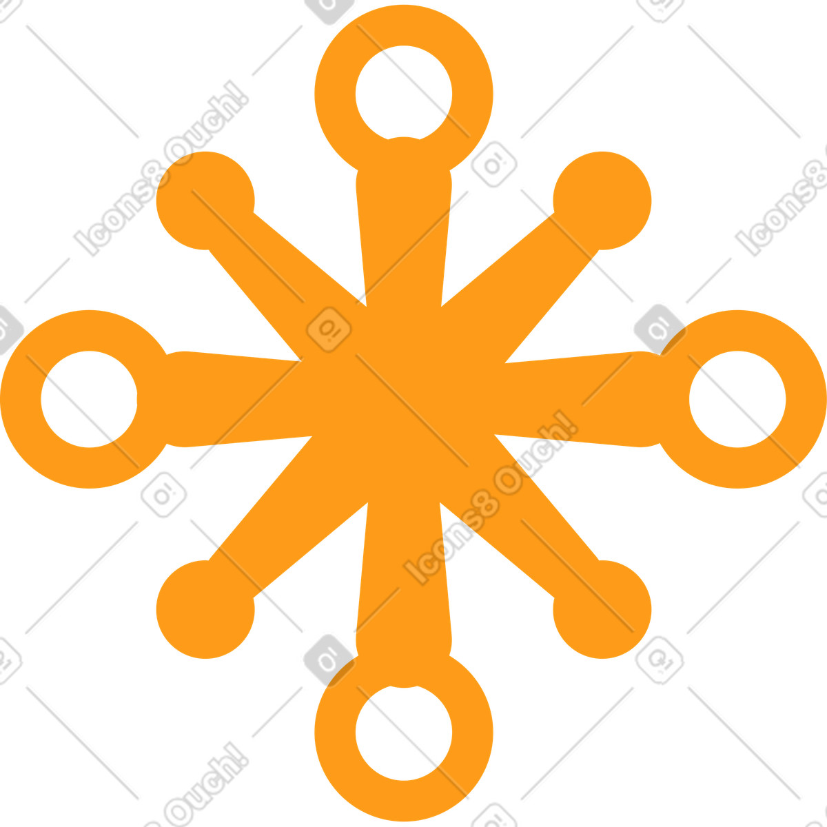 Schneeflocke-Illustration im Kingdom-Stil als Download in PNG, SVG