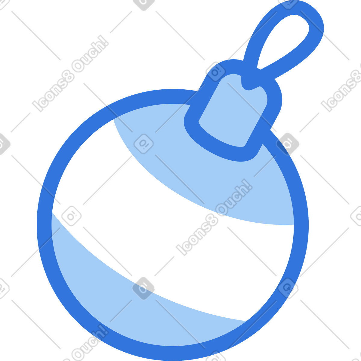 Ilustración Pelota de navidad en estilo Sky a descargar en PNG y SVG