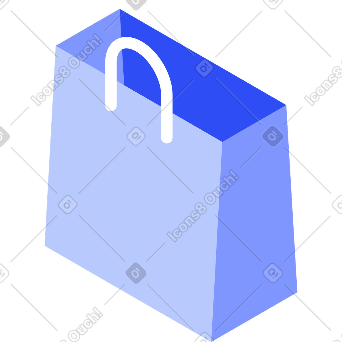 Shopping bag illustration in System style download in PNG, SVG