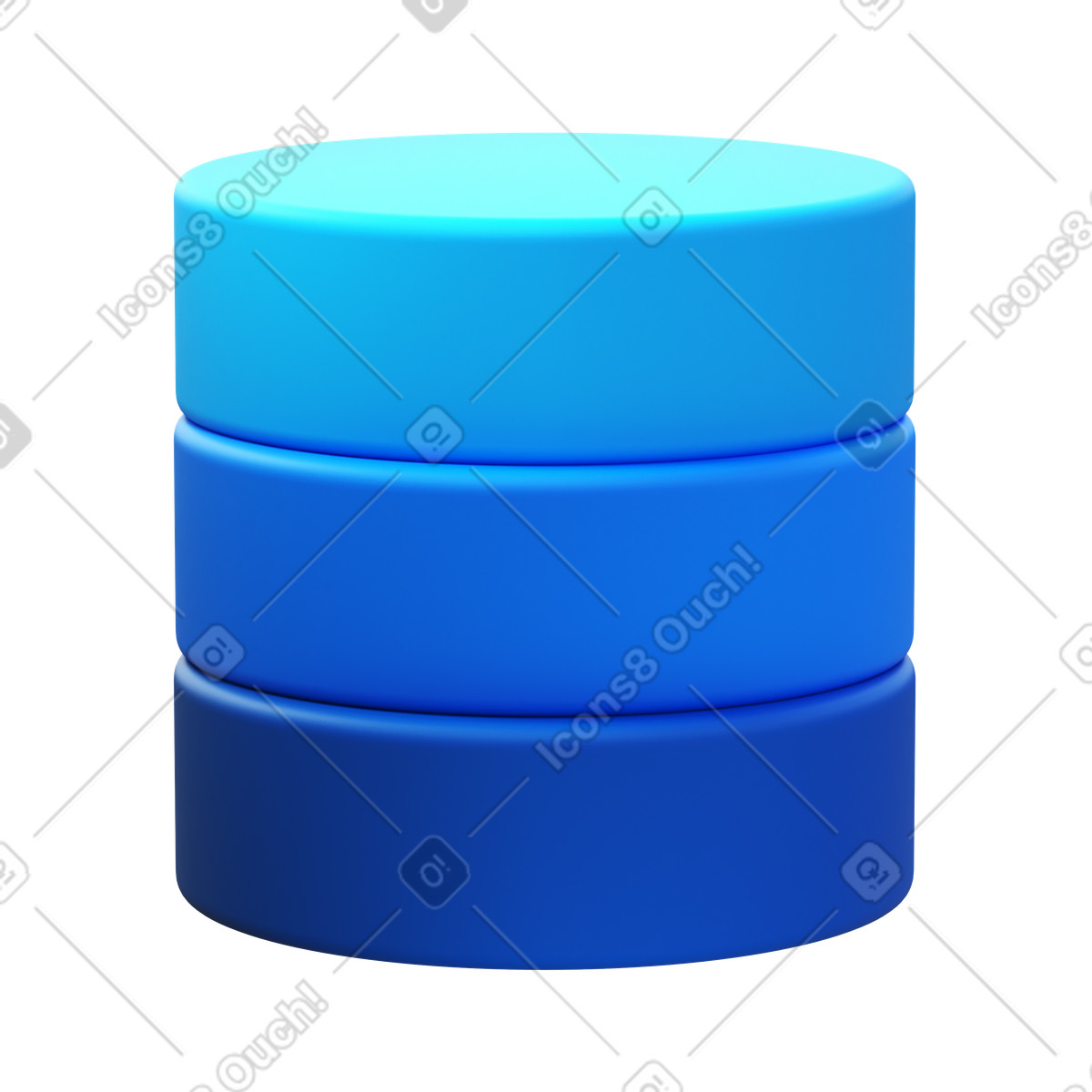 Database illustration in 3D Fluency style download in PNG, SVG