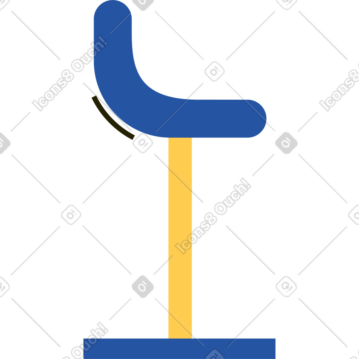 Ilustración Taburete de bar en estilo Spot a descargar en PNG y SVG