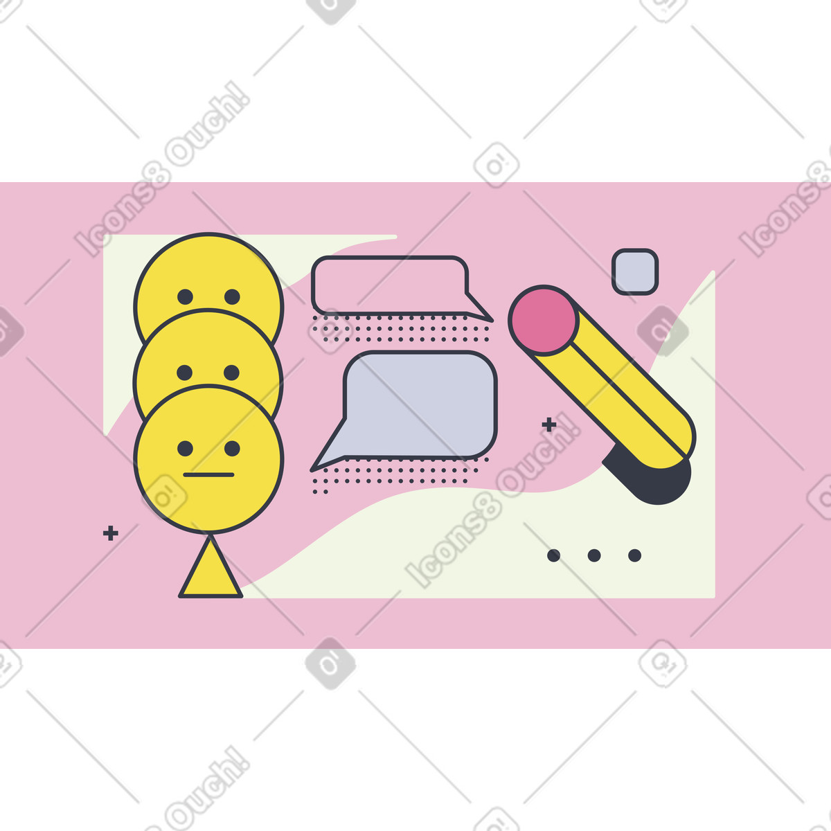 No comments illustration in PNG, SVG