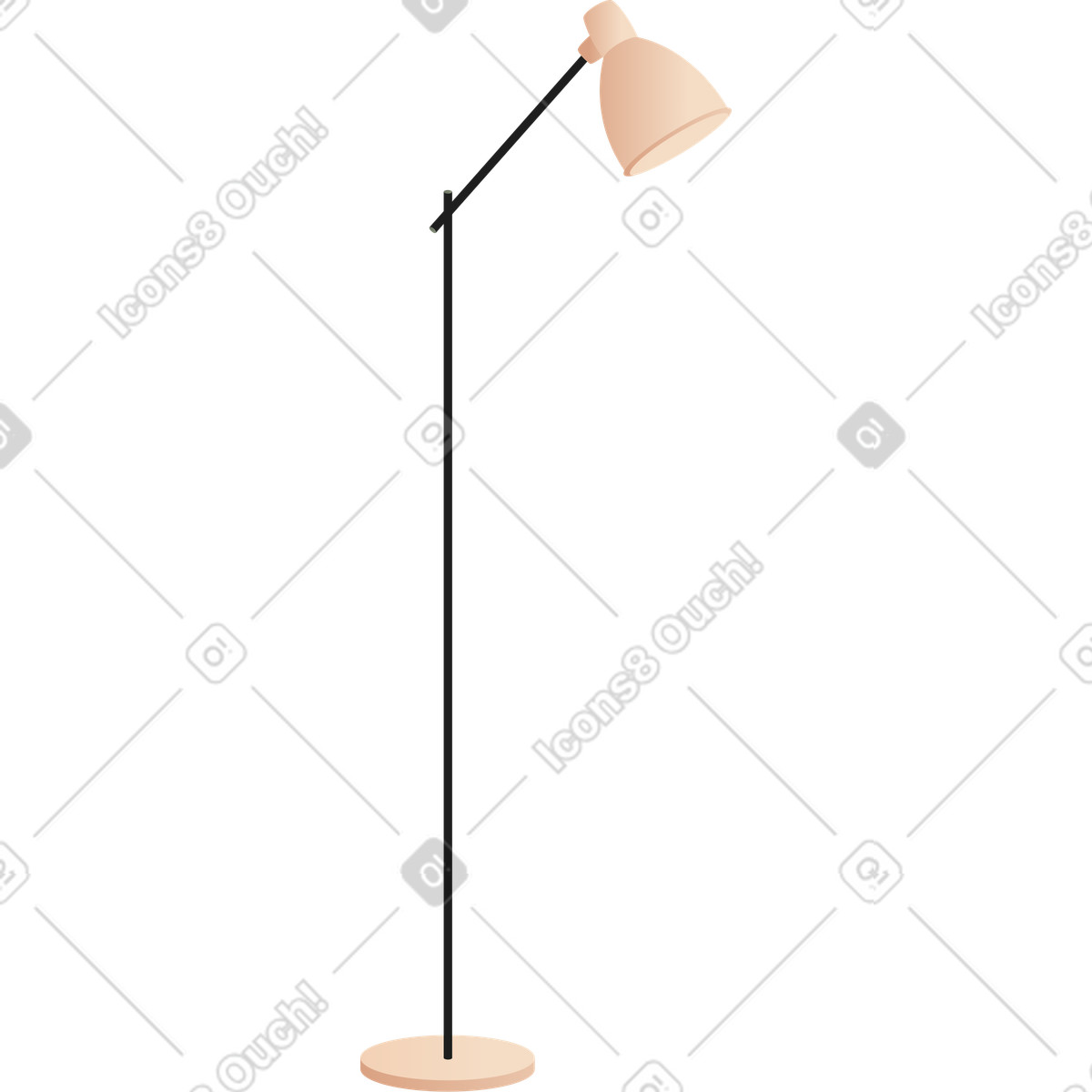 Ilustração de Luminária piso em no estilo Coworking para baixar em PNG, SVG