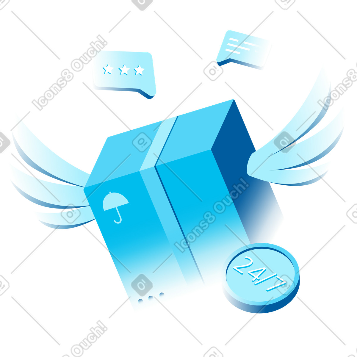 Consegna veloce senza contatto illustrazione in stile Icy scarica in PNG, SVG