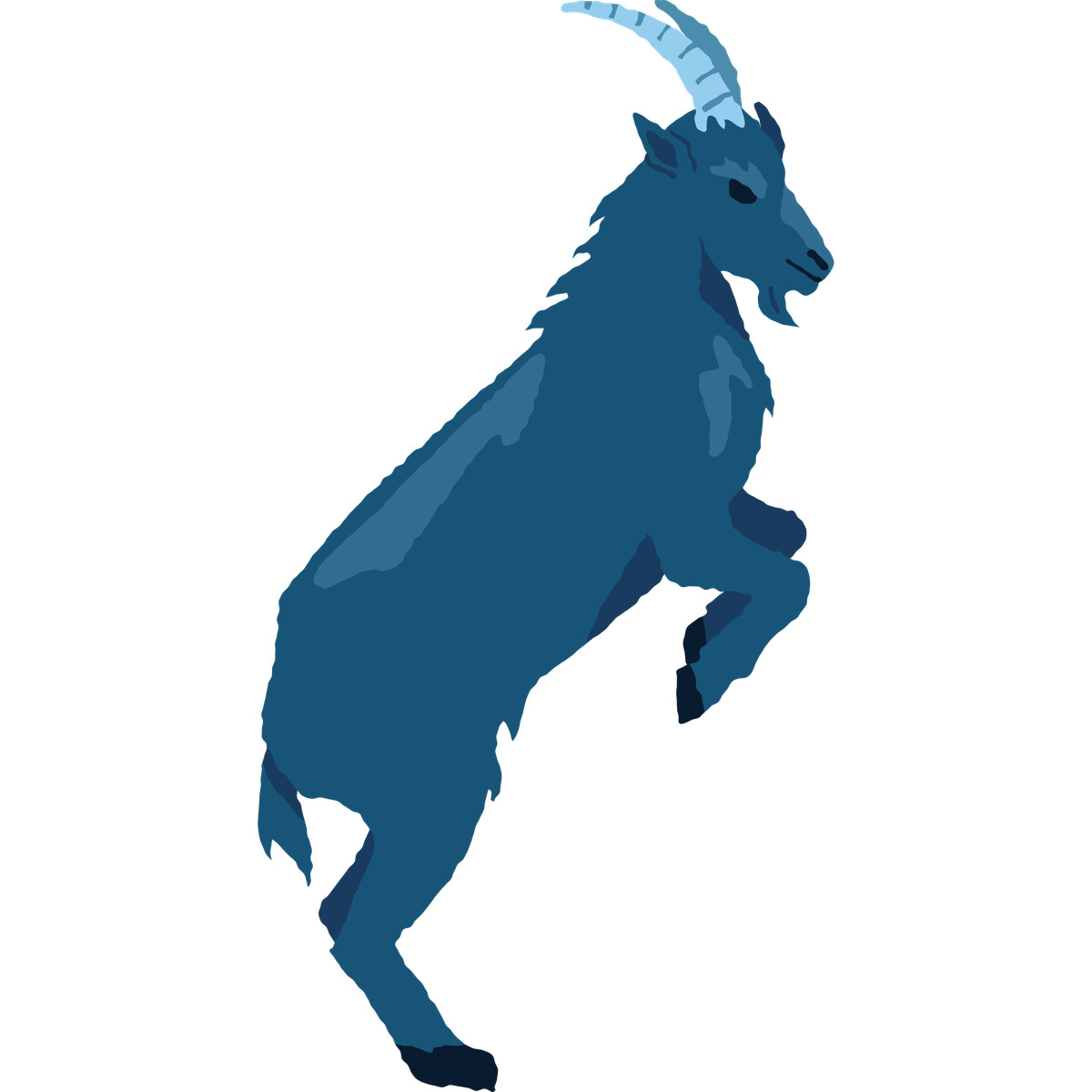 Goat jumping illustration in Cherry style download in PNG, SVG