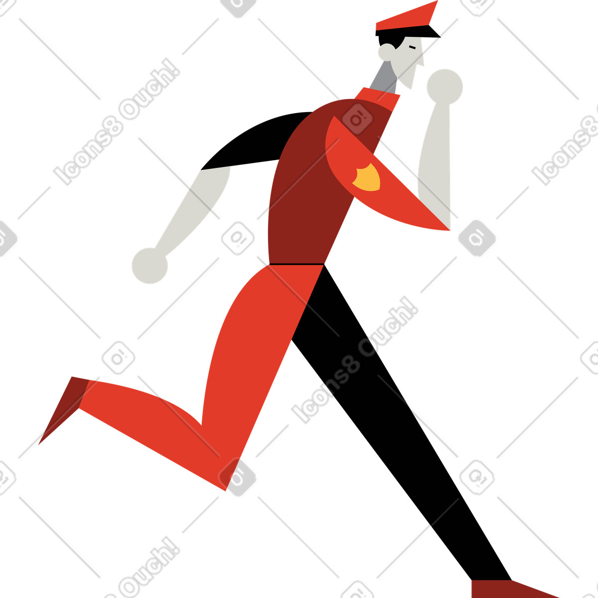 Ilustración Policía en estilo Burgundy a descargar en PNG y SVG