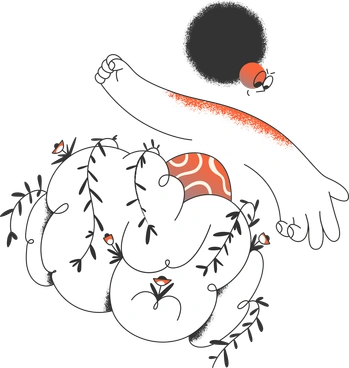 Girl on the cloud PNG, SVG