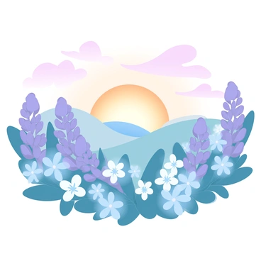 Lupine flower drawing
