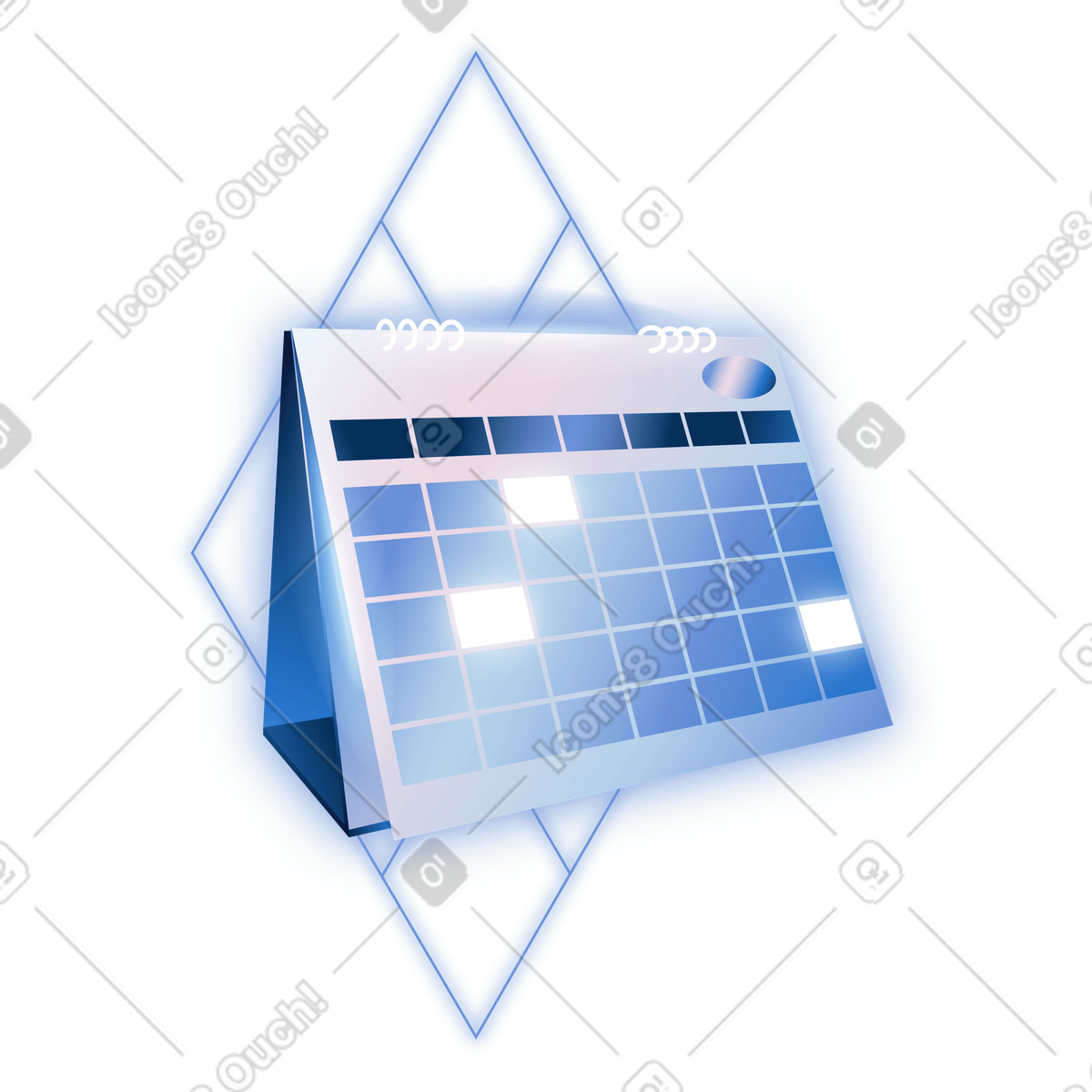 Event planning, Task deadlines, Desk calendar with marked days illustration in Dimension style download in PNG, SVG