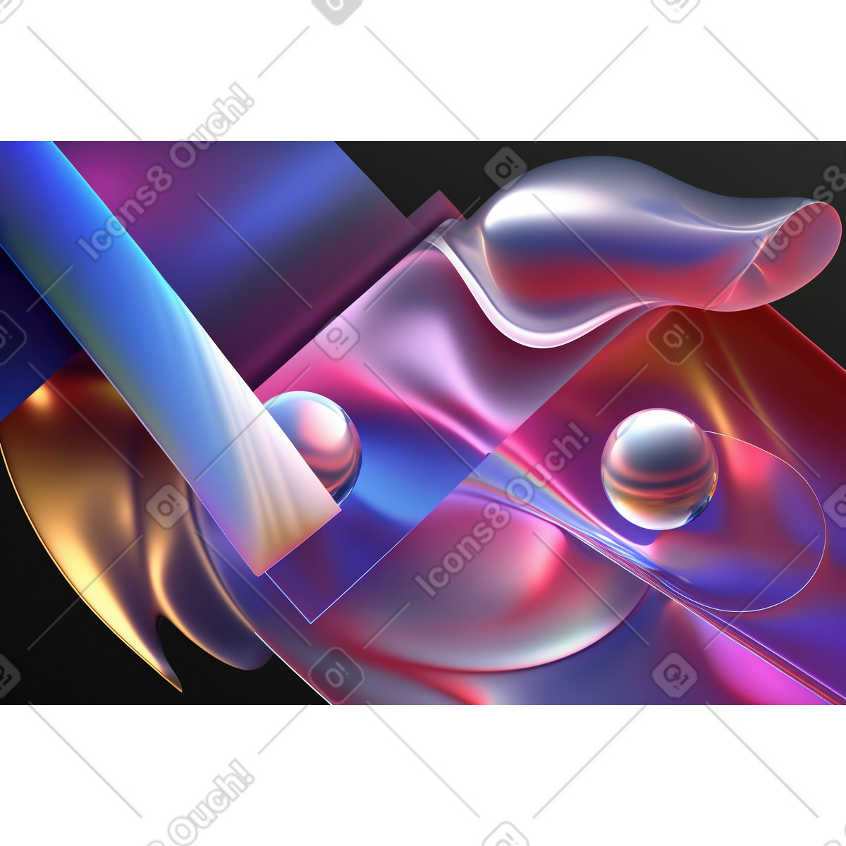 Illustration Fond métallique liquide coloré dans le style Experimental à télécharger aux formats PNG, SVG