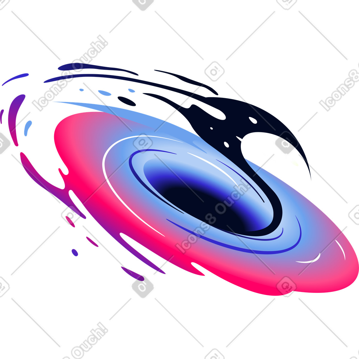 Ilustração de Espaço buraco negro em no estilo Space para baixar em PNG, SVG