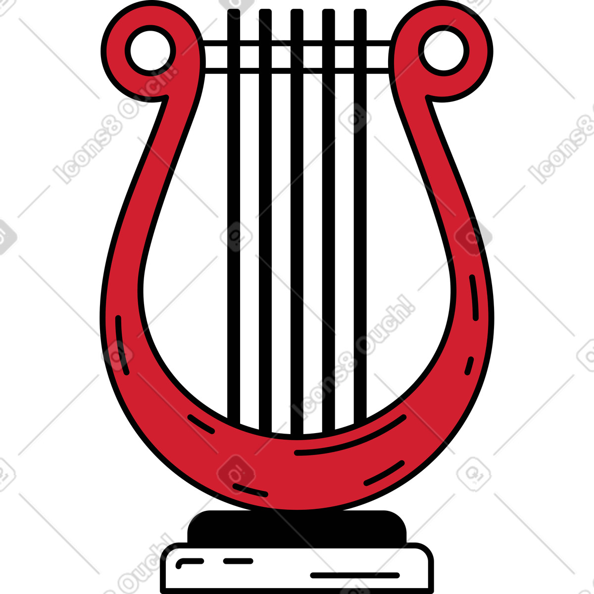 Lyre illustrazione in stile Ruby scarica in PNG, SVG