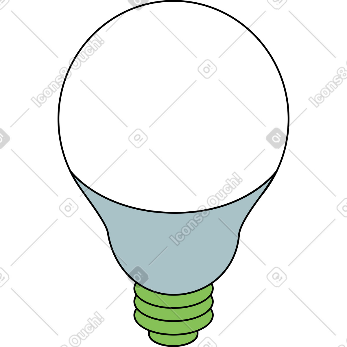 Ilustração de Lâmpada elétrica em no estilo Isometric para baixar em PNG, SVG