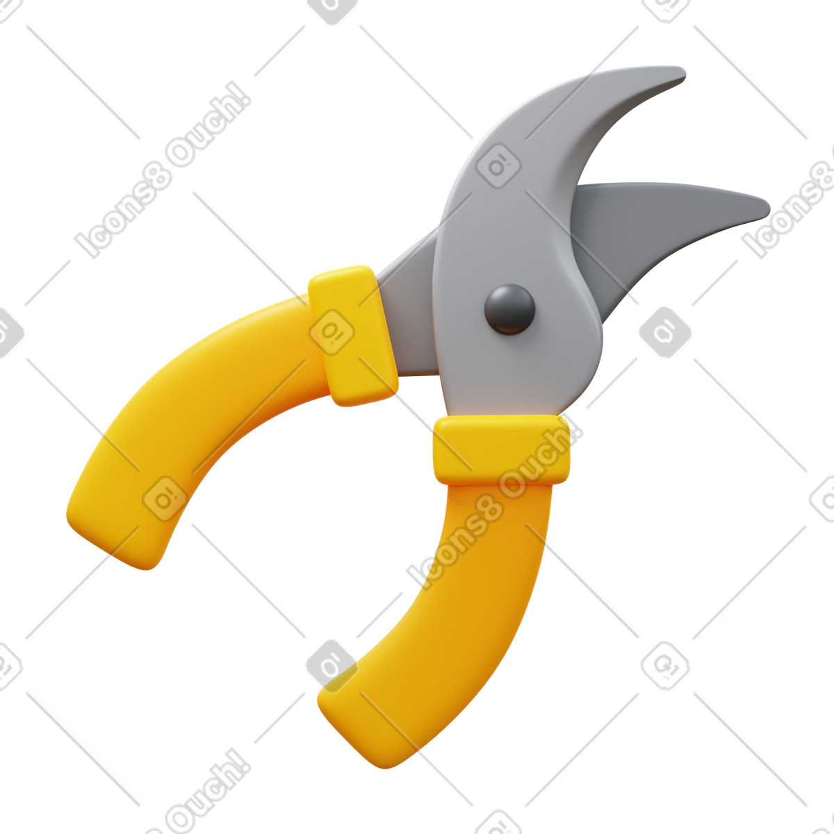 Garden shears illustration in PNG, SVG