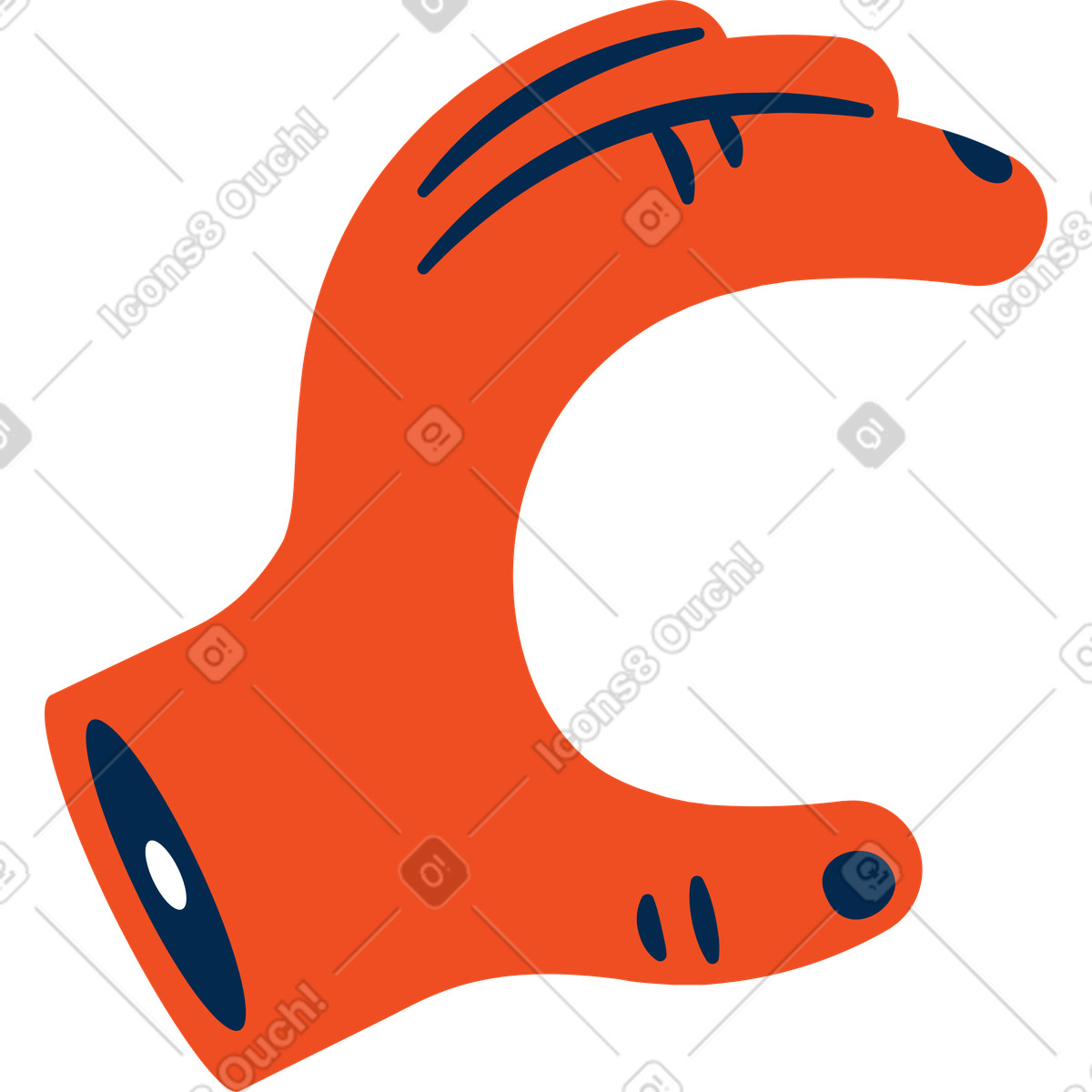 Hand illustration in Flame style download in PNG, SVG