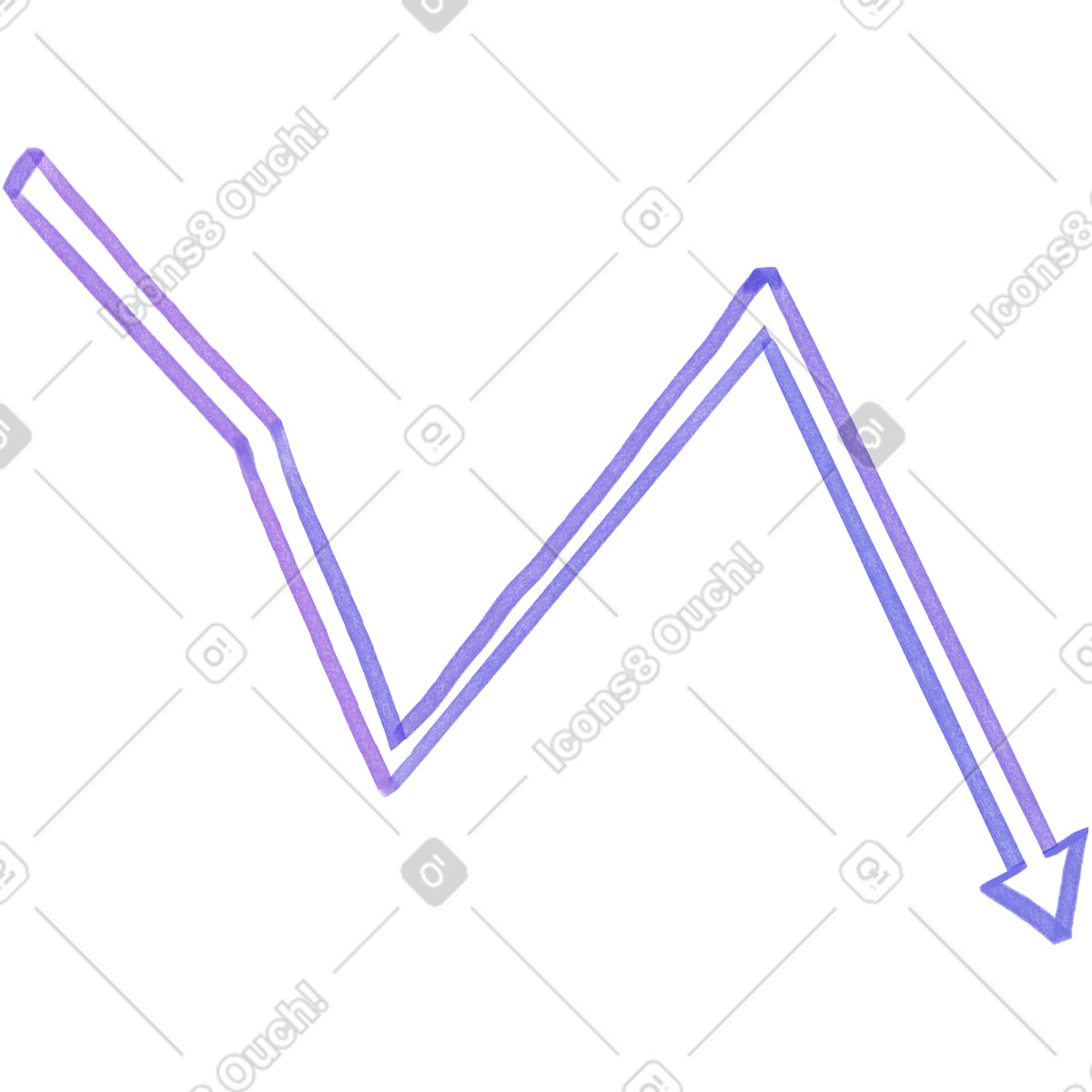 Arrow illustrazione in stile Marker scarica in PNG, SVG