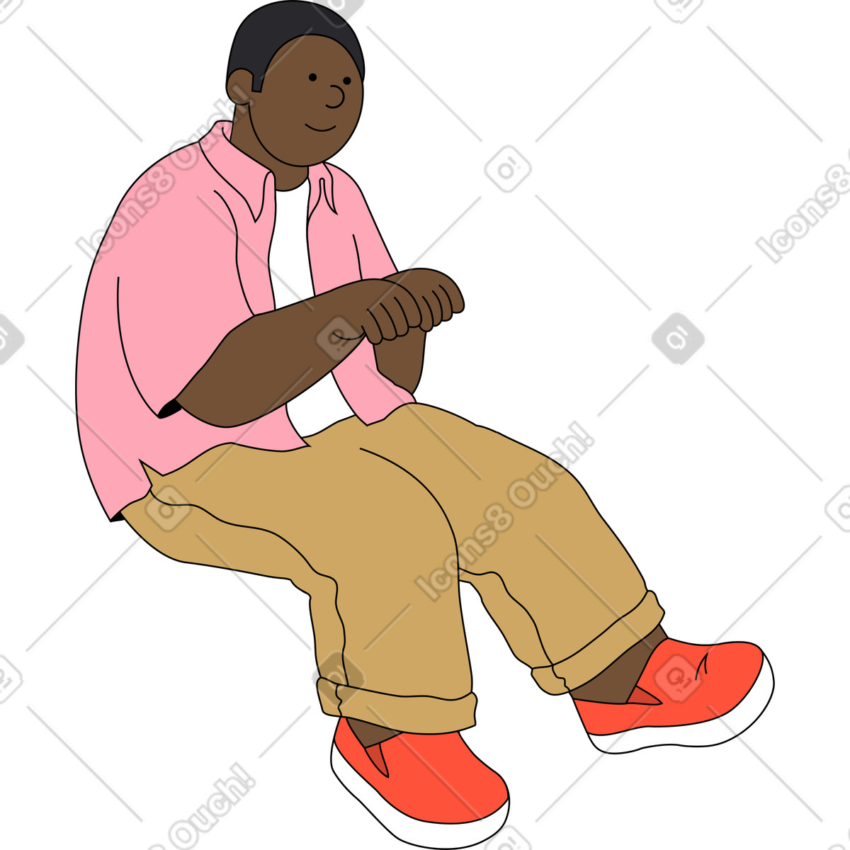 下载 Kindy 风格的 男人打字 插画，支持 PNG、SVG 格式