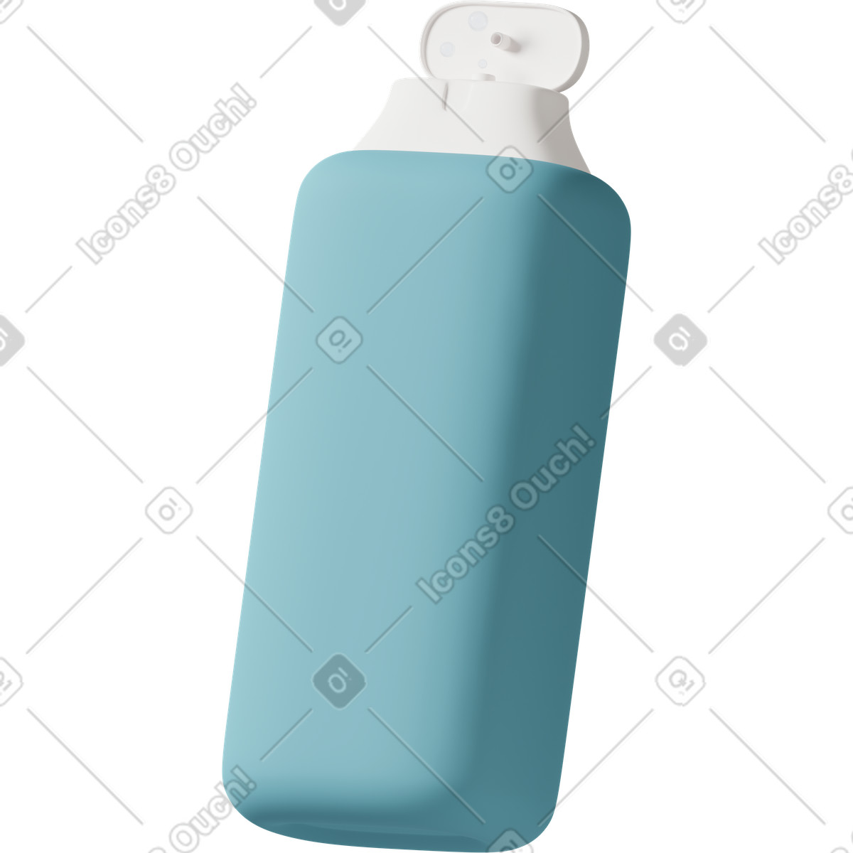 Ilustração de Blue shampoo bottle em no estilo 3D Casual life para baixar em PNG, SVG