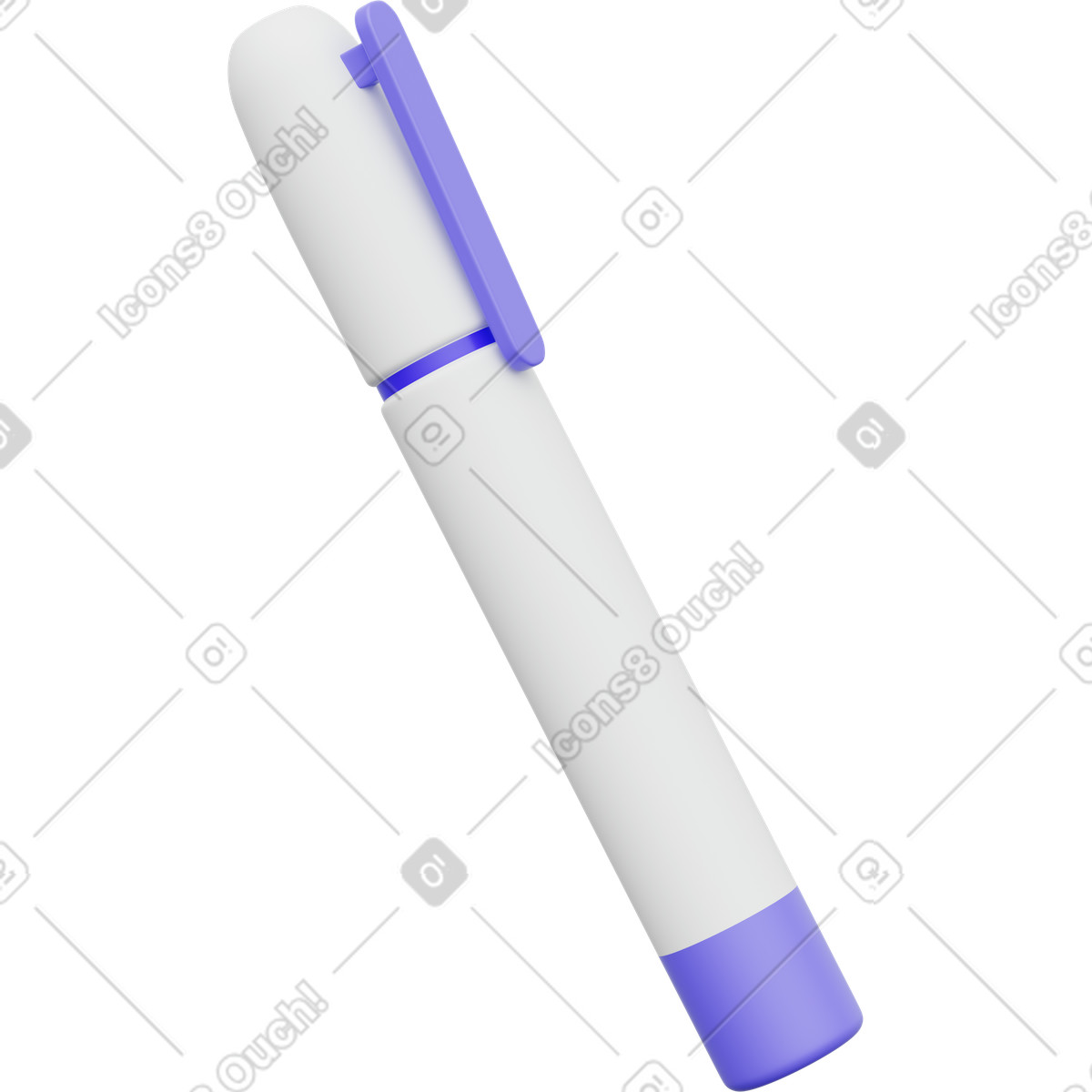 3D Playful 스타일의 Office marker pen for studying and note taking 일러스트레이션 PNG, SVG 다운로드