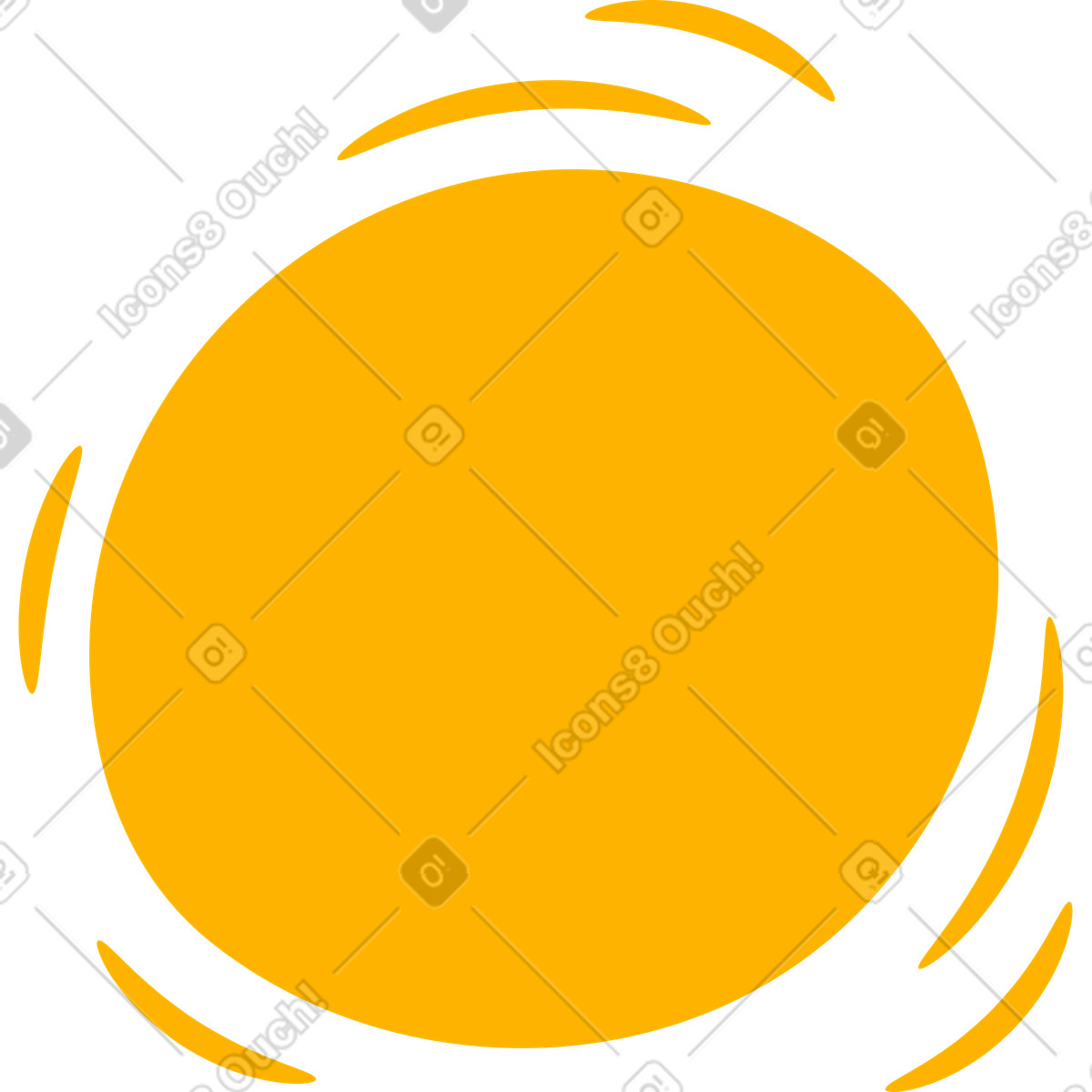 Sun illustration in Flame style download in PNG, SVG