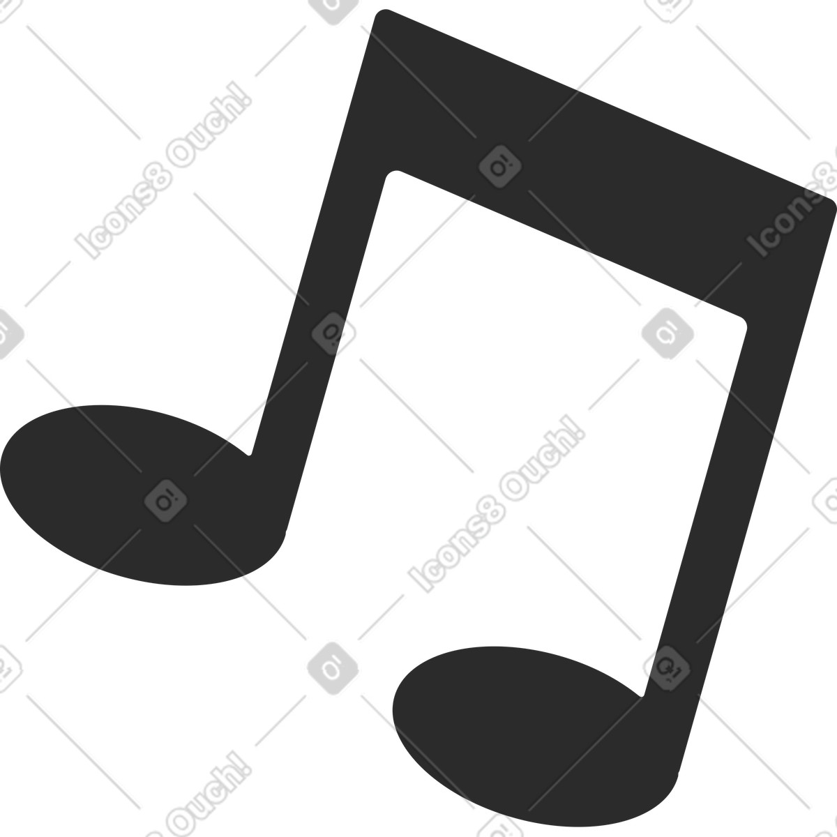 下载 Marginalia 风格的 Black double note 插画，支持 PNG、SVG 格式