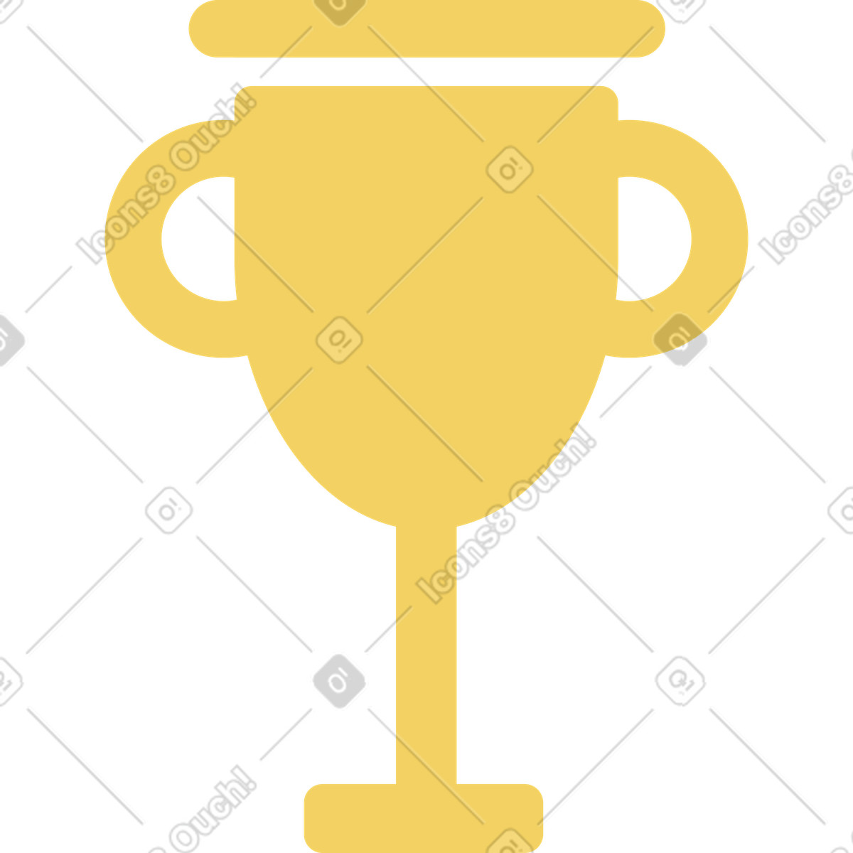 Prize cup illustration in Macaroni style download in PNG, SVG