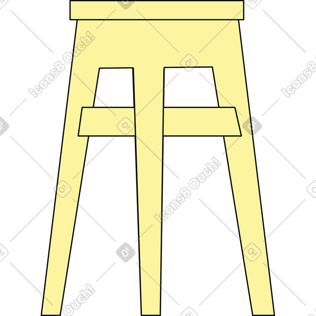 Illustration Chaise dans le style Teko à télécharger aux formats PNG, SVG