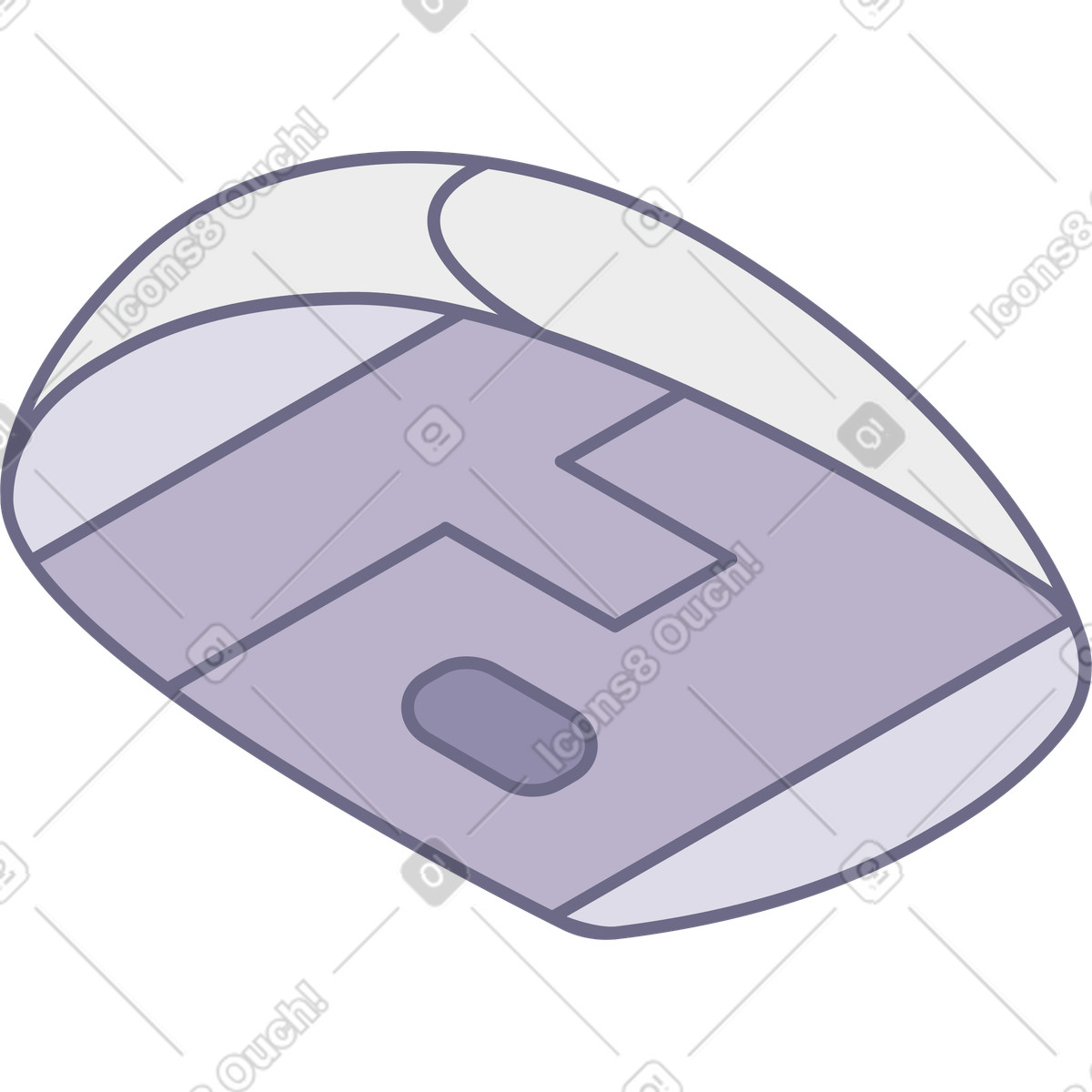 Computer mouse illustration in Modul style download in PNG, SVG